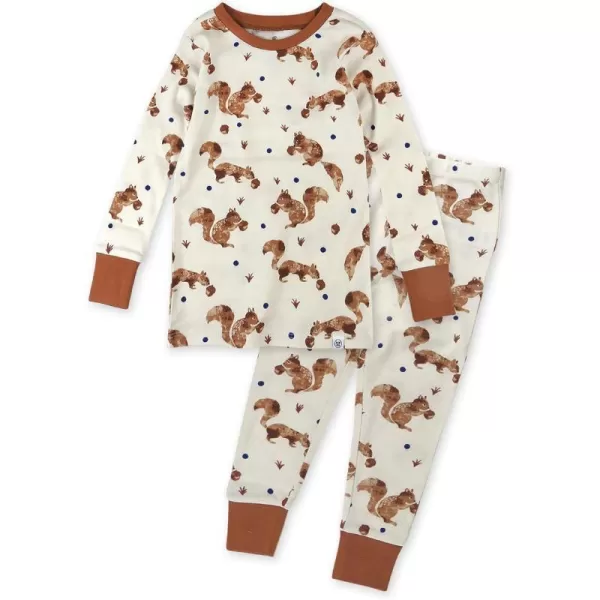 HonestBaby boys Multipack 2piece Pajamas Sleepwear Pjs 100 Organic Cotton for Infant Baby and Toddler Boys UnisexNuts