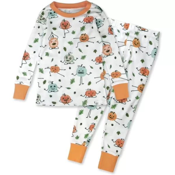 HonestBaby boys Multipack 2piece Pajamas Sleepwear Pjs 100 Organic Cotton for Infant Baby and Toddler Boys UnisexPumpkin Posin