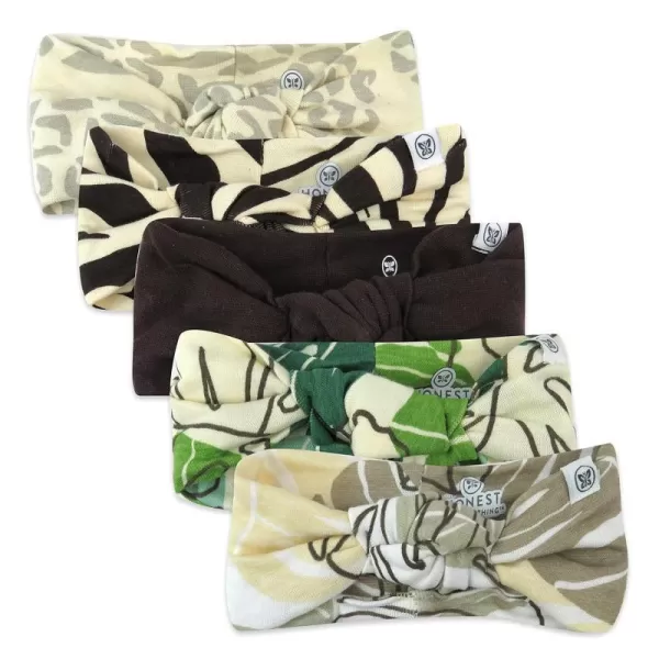 HonestBaby unisex baby Organic Cotton Headband Multipacks Headwrap 10pack Rainbow Girl One Size US5Pack Wild Thang Too One Size