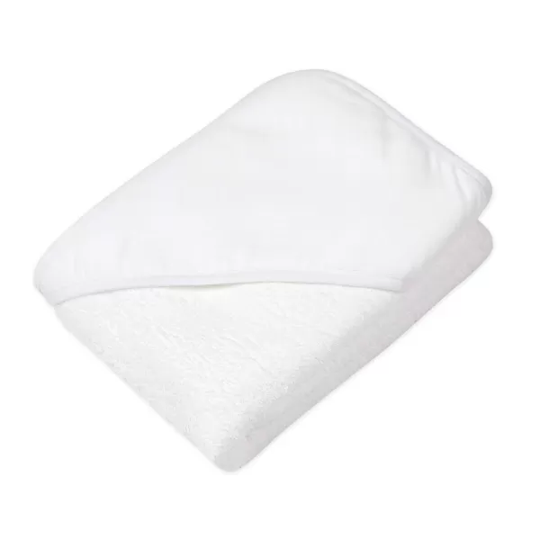 HonestBaby 2Pack Organic Cotton Hooded Towels Bright White One SizeBright White