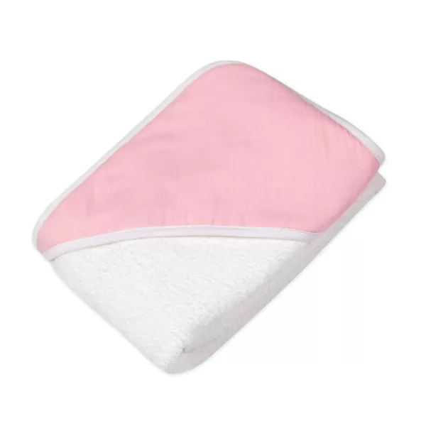 HonestBaby 2Pack Organic Cotton Hooded Towels Bright White One SizeRose Blossom