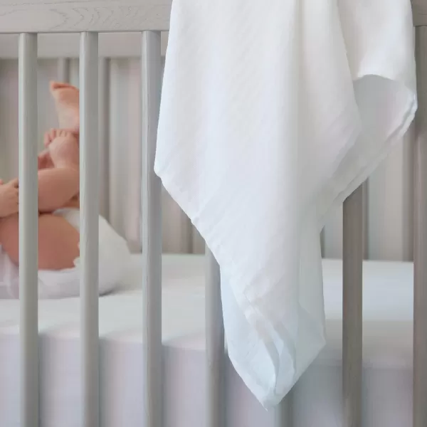HonestBaby 3Pack Organic Cotton Swaddle Blankets Bright White One Size2Pack Bright White