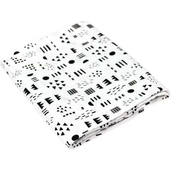HonestBaby 3Pack Organic Cotton Swaddle Blankets Bright White One Size3pack Pattern Play
