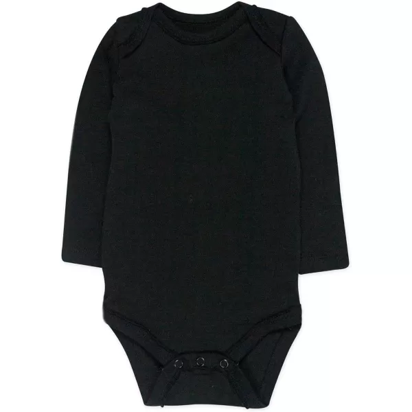HonestBaby Baby Boys 5pack Long Sleeve Bodysuits Onepiece 100 Organic Cotton for Infant Baby Boys Unisex5pack Gray Ombre