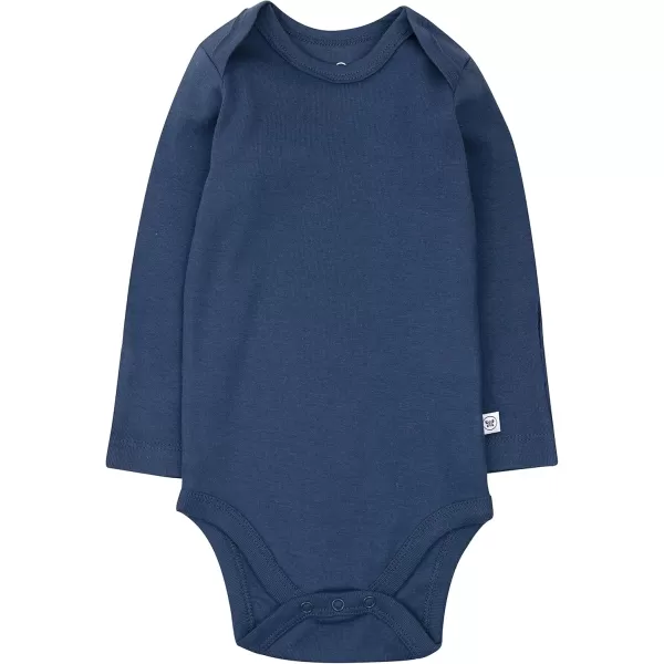 HonestBaby Baby Boys 5pack Long Sleeve Bodysuits Onepiece 100 Organic Cotton for Infant Baby Boys Unisex5pack Morning Mountains