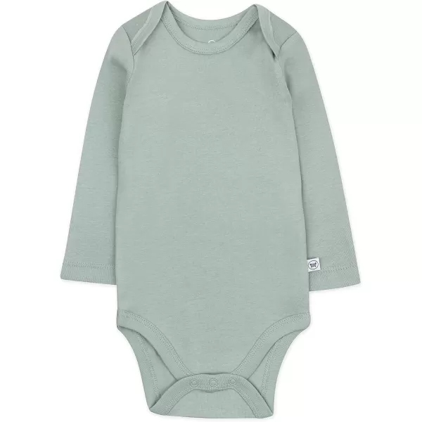 HonestBaby Baby Boys 5pack Long Sleeve Bodysuits Onepiece 100 Organic Cotton for Infant Baby Boys Unisex5pack Morning Mountains