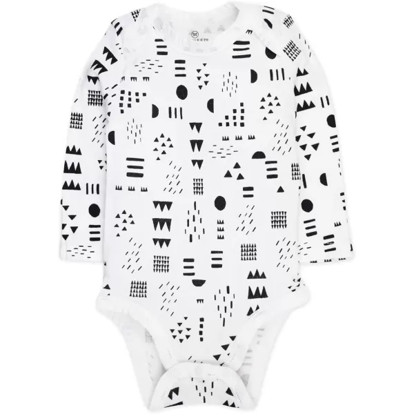 HonestBaby Baby Boys 5pack Long Sleeve Bodysuits Onepiece 100 Organic Cotton for Infant Baby Boys Unisex5pack Pattern Play