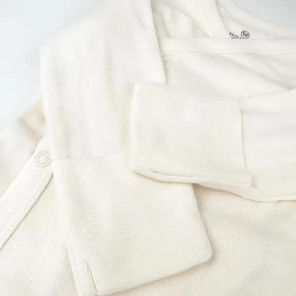 HonestBaby Baby Long Sleeve SideSnap Organic Cotton Kimono Bodysuits 3 PackPaw Leaves