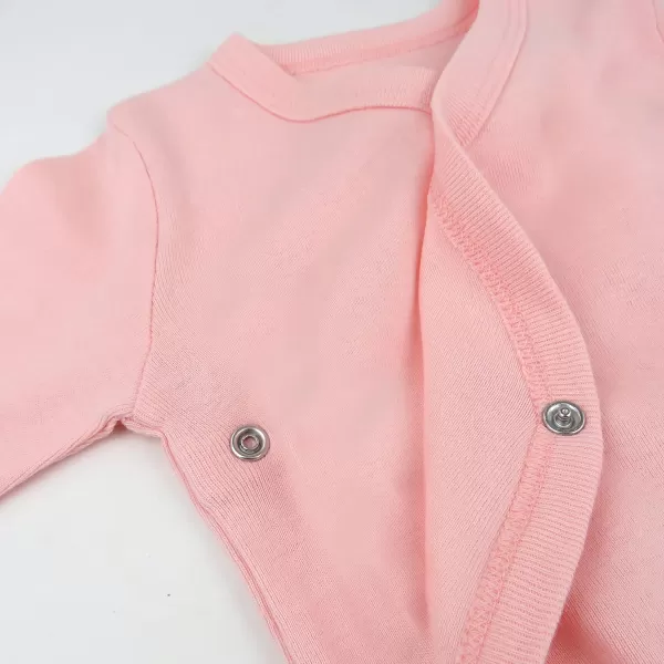 HonestBaby Baby Long Sleeve SideSnap Organic Cotton Kimono Bodysuits 3 PackPeach Skin Painted Buffalo Check