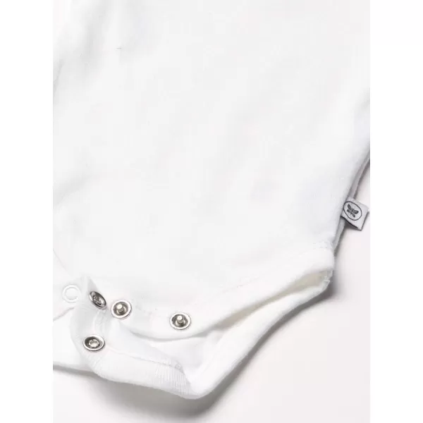 HonestBaby Baby Short Sleeve OnePiece 100 Organic Cotton Bodysuits 5 Pack5pack Bright White