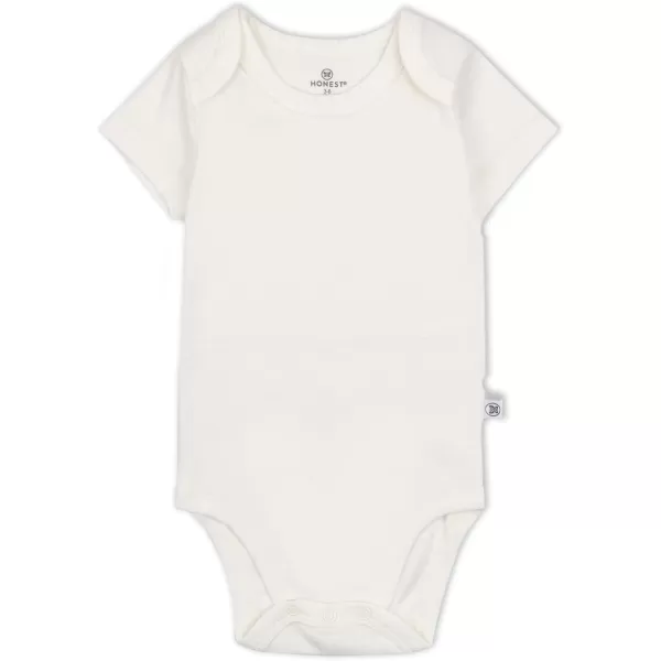 HonestBaby Baby Short Sleeve OnePiece 100 Organic Cotton Bodysuits 5 Pack5pack Earthy Blues