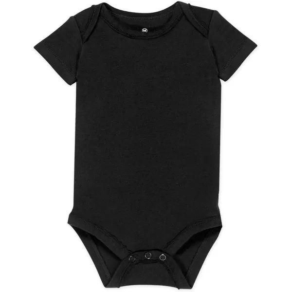HonestBaby Baby Short Sleeve OnePiece 100 Organic Cotton Bodysuits 5 Pack5pack Gray Ombre