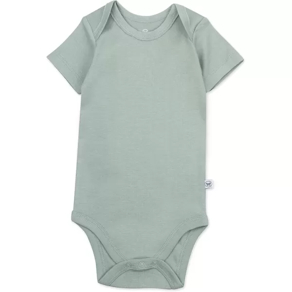 HonestBaby Baby Short Sleeve OnePiece 100 Organic Cotton Bodysuits 5 Pack5pack Morning Mountains