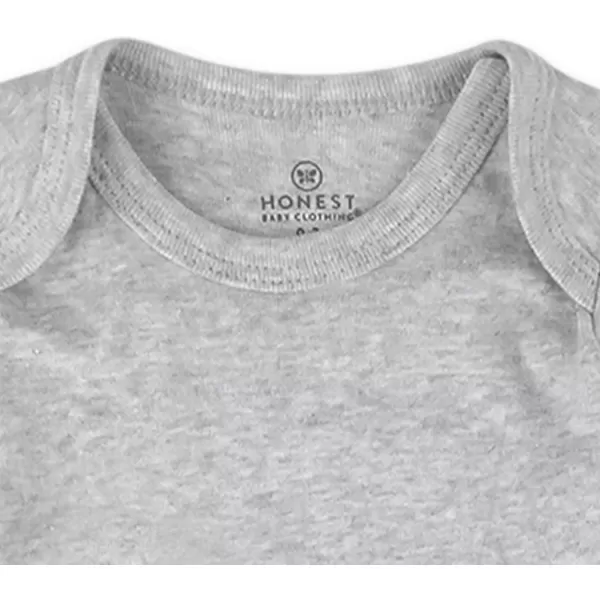 HonestBaby Baby Short Sleeve OnePiece 100 Organic Cotton Bodysuits 5 Pack5pack Natural Ombre