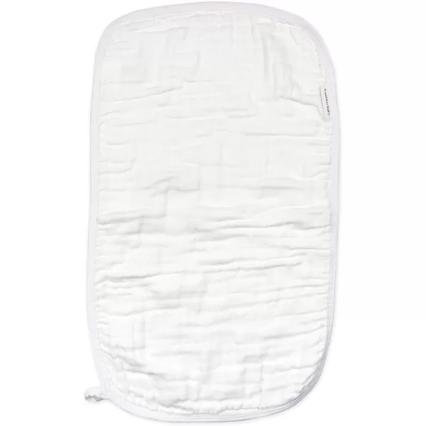 HonestBaby Unisex Baby Multipack Woven Burp Cloths Soft Absorbent MultiLayered 100 Organic Cotton4pack Bright White