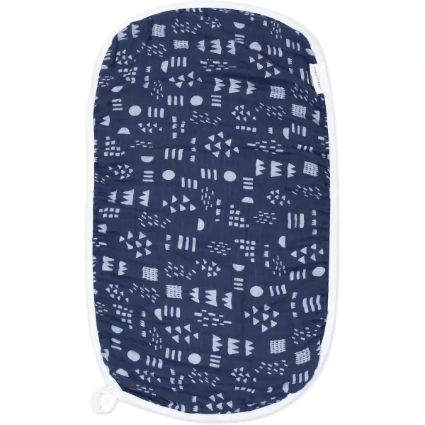 HonestBaby Unisex Baby Multipack Woven Burp Cloths Soft Absorbent MultiLayered 100 Organic Cotton4pack Compass