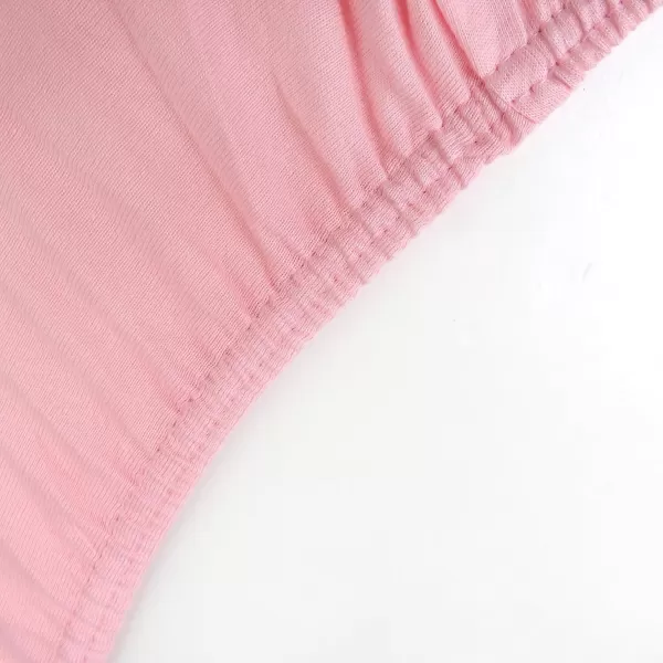 HonestBaby unisex baby 2Pack Organic Cotton Fitted Crib Sheets Wearable Blanket Bright White One SizeBassinet 1 Pack  Pink