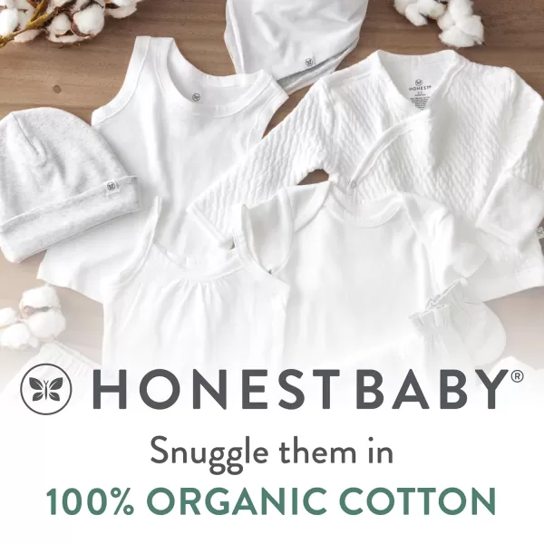 HonestBaby unisex baby 2Pack Organic Cotton Fitted Crib Sheets Wearable Blanket Bright White One SizeBassinet 2 Pack  Dark Navy