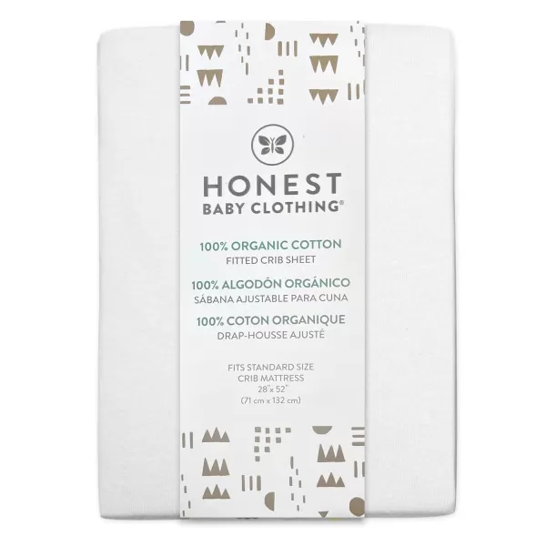 HonestBaby unisex baby 2Pack Organic Cotton Fitted Crib Sheets Wearable Blanket Bright White One SizeCrib Sheet  2pack  Bright White