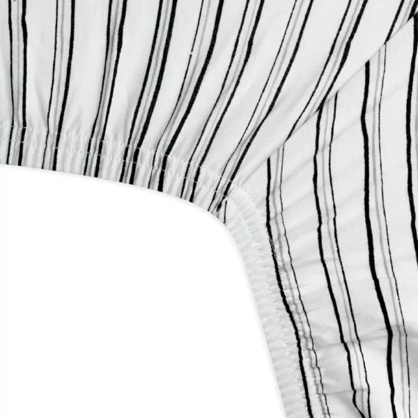 HonestBaby unisex baby 2Pack Organic Cotton Fitted Crib Sheets Wearable Blanket Bright White One SizeCrib Sheet  2pack  Sketchy Stripe