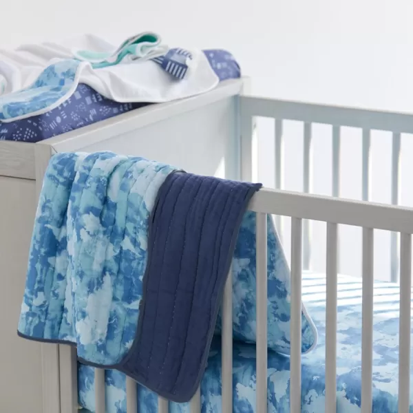 HonestBaby unisex baby 2Pack Organic Cotton Fitted Crib Sheets Wearable Blanket Bright White One SizeCrib Sheet  2pack  Watercolor World