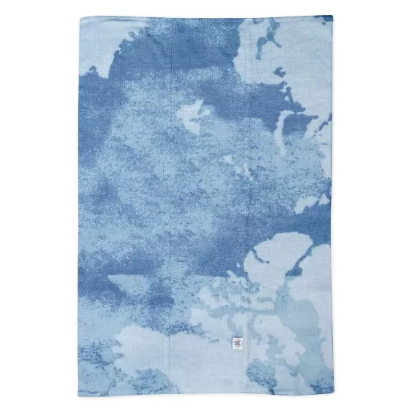 HonestBaby unisex baby 5Pack Organic Cotton Knit Burp Cloths Bandana Bright White One Size US3pack Watercolor World