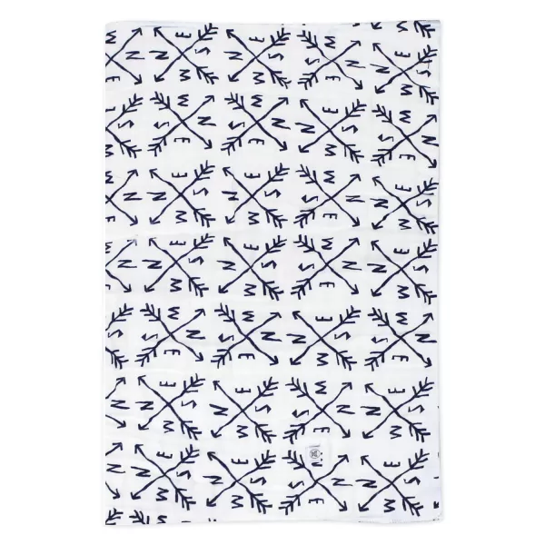 HonestBaby unisex baby 5Pack Organic Cotton Knit Burp Cloths Bandana Bright White One Size US3pack Watercolor World