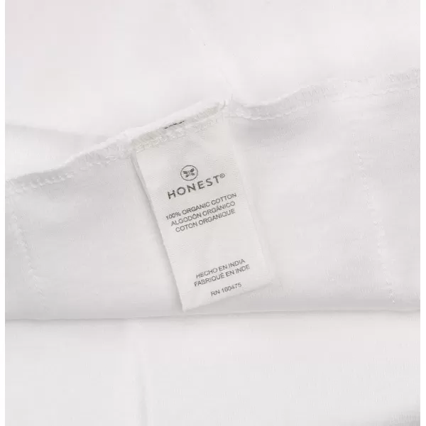 HonestBaby unisex baby 5Pack Organic Cotton Knit Burp Cloths Bandana Bright White One Size US5pack Bright White