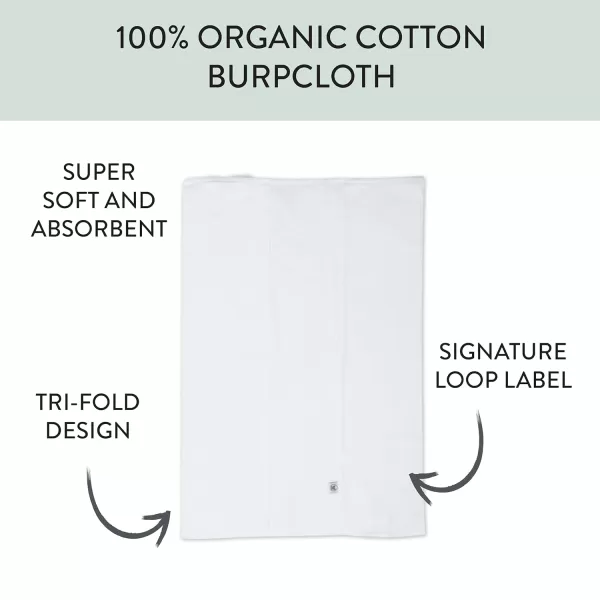 HonestBaby unisex baby 5Pack Organic Cotton Knit Burp Cloths Bandana Bright White One Size US5pack Ombre Blues