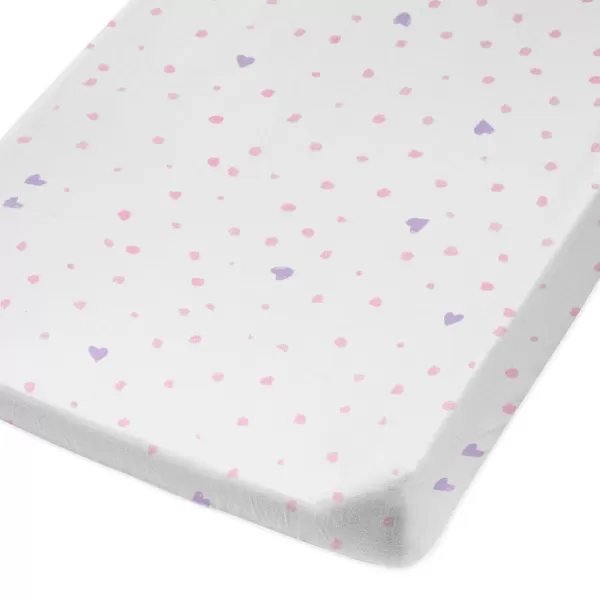 HonestBaby unisex baby Organic Cotton Changing Pad Cover and Toddler Sleepers Bright White One Size US2Piece Love Dot