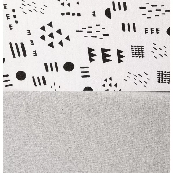 HonestBaby unisex baby Organic Cotton Changing Pad Cover and Toddler Sleepers Bright White One Size US2Piece Pattern PlayHeather Gray