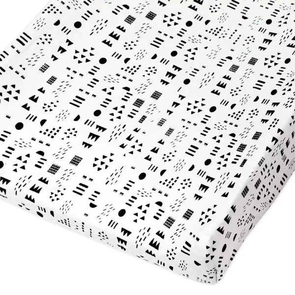 HonestBaby unisex baby Organic Cotton Changing Pad Cover and Toddler Sleepers Bright White One Size US2Piece Pattern PlayHeather Gray