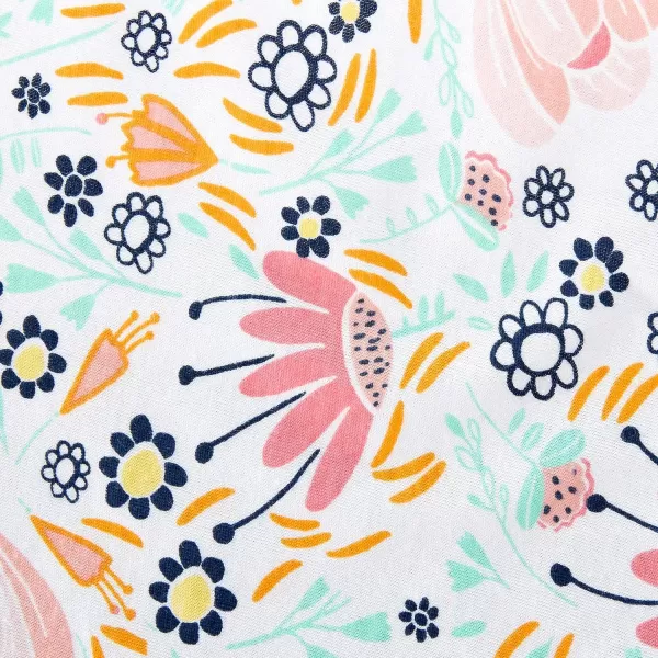 HonestBaby unisex baby Organic Cotton Changing Pad Cover and Toddler Sleepers Bright White One Size USFlower Power