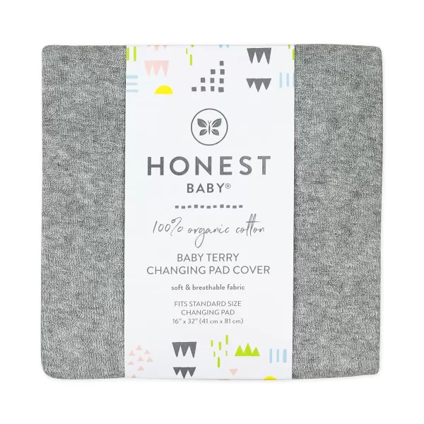 HonestBaby unisex baby Organic Cotton Changing Pad Cover and Toddler Sleepers Bright White One Size USGray Heather