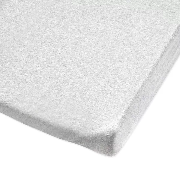 HonestBaby unisex baby Organic Cotton Changing Pad Cover and Toddler Sleepers Bright White One Size USLight Gray Heather