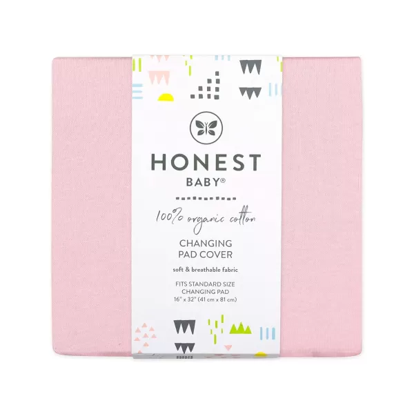 HonestBaby unisex baby Organic Cotton Changing Pad Cover and Toddler Sleepers Bright White One Size USLight Pink