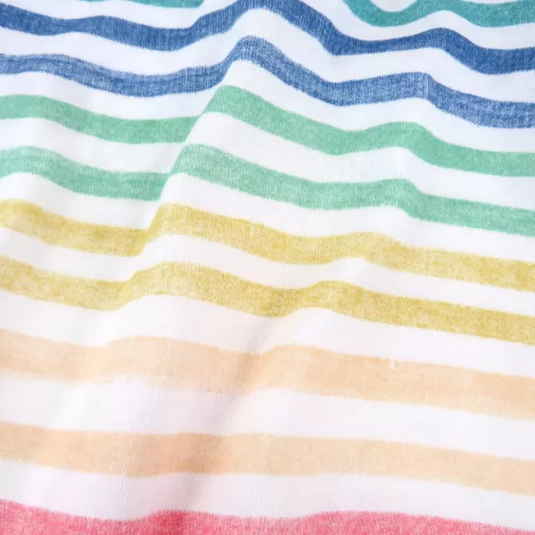 HonestBaby unisex baby Organic Cotton Changing Pad Cover and Toddler Sleepers Bright White One Size USRainbow Stripe