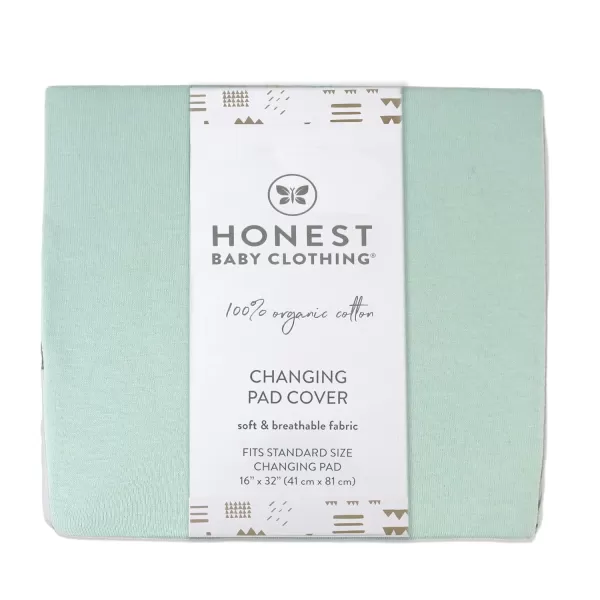 HonestBaby unisex baby Organic Cotton Changing Pad Cover and Toddler Sleepers Bright White One Size USSage