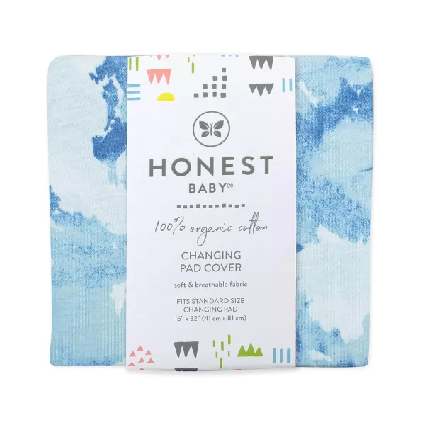 HonestBaby unisex baby Organic Cotton Changing Pad Cover and Toddler Sleepers Bright White One Size USWatercolor World