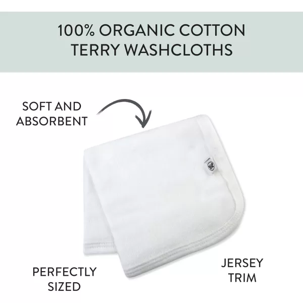 HonestBaby unisex baby Organic Cotton Washcloth MultiPack Winter Accessory Set 5pack Bright White One Size US5pack Honestly Pure White