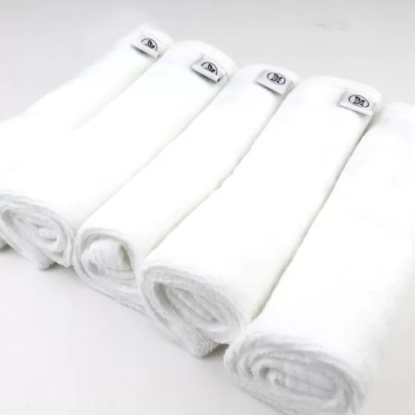 HonestBaby unisex baby Organic Cotton Washcloth MultiPack Winter Accessory Set 5pack Bright White One Size US5pack Honestly Pure White