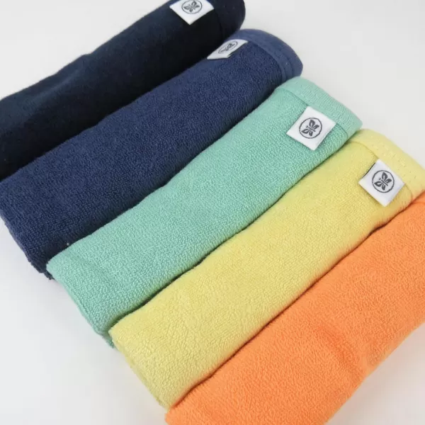 HonestBaby unisex baby Organic Cotton Washcloth MultiPack Winter Accessory Set 5pack Bright White One Size US5pack Rainbow Boy