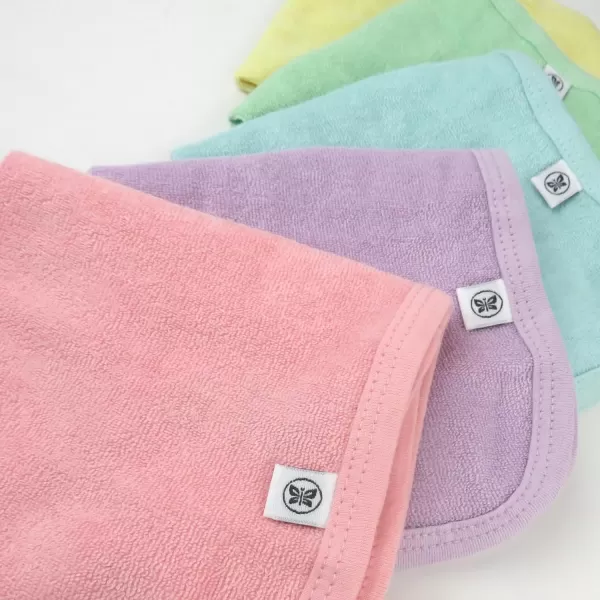 HonestBaby unisex baby Organic Cotton Washcloth MultiPack Winter Accessory Set 5pack Bright White One Size US5pack Rainbow Girl