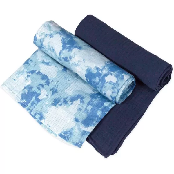2-pack Watercolor World/Navy