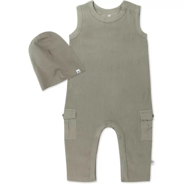 HonestBaby Baby OnePiece Jumpsuit Organic Cotton Romper Coverall SetsKhaki