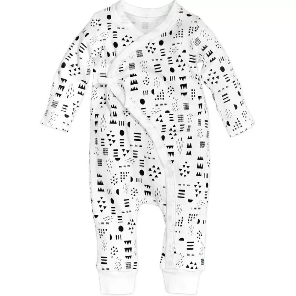 HonestBaby Baby OnePiece Jumpsuit Organic Cotton Romper Coverall SetsPattern Play Kimono Coverall