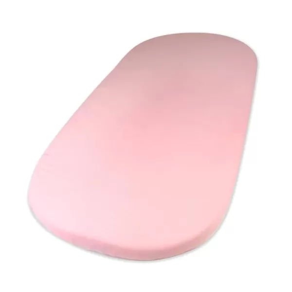 HonestBaby unisex baby 2Pack Organic Cotton Fitted Crib Sheets Wearable Blanket Bright White One SizeBassinet 1 Pack  Pink