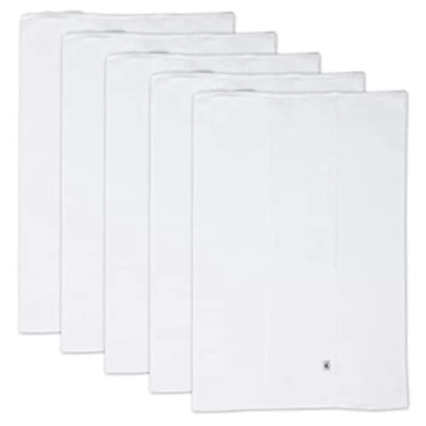 HonestBaby unisex baby 5Pack Organic Cotton Knit Burp Cloths Bandana Bright White One Size US5pack Bright White