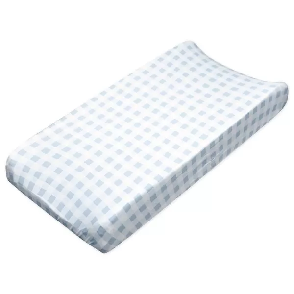 HonestBaby unisex baby Organic Cotton Changing Pad Cover and Toddler Sleepers Bright White One Size USBlue Painted Buffalo Check