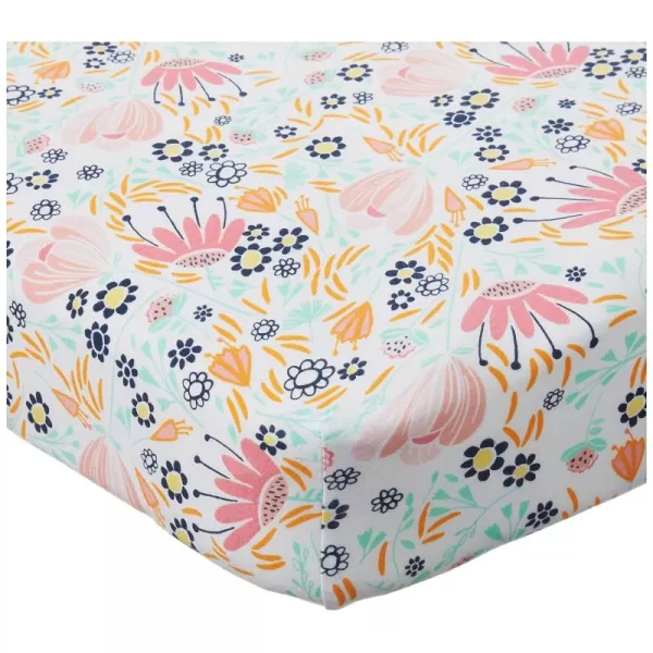 HonestBaby unisex baby Organic Cotton Changing Pad Cover and Toddler Sleepers Bright White One Size USFlower Power